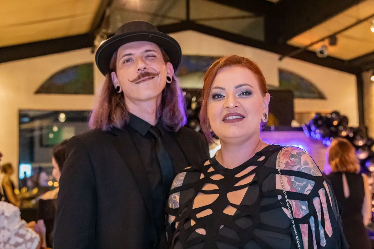 Deborah e Juliano na festa de premiação
